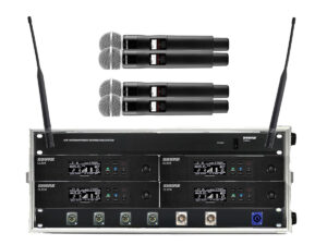 SHURE QLXD SM58 4台セット＋UA844+SWB-J アンテナ分配器